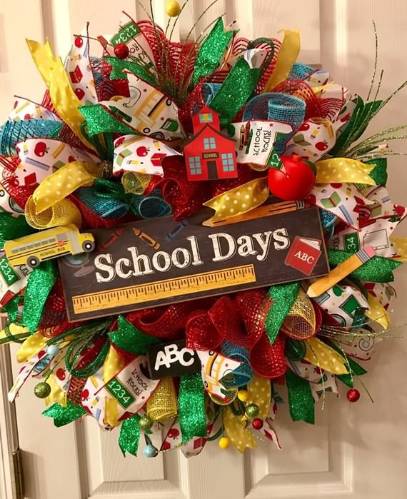 Amazing Back To School Wreaths, Back To School Wreaths, School, Wreaths, School Wreaths