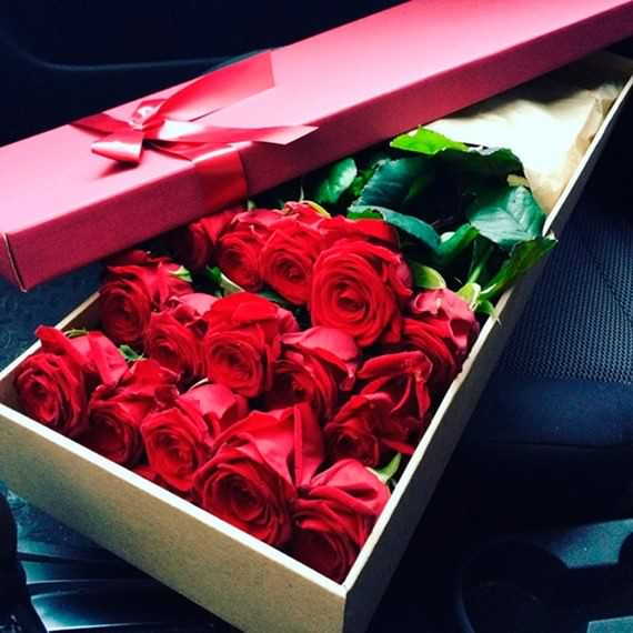 Roses in a box for Valentine's Day , Roses in a box , Valentine's Day , Roses , box for Valentine's Day