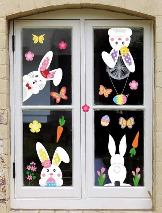 Cozy Easter Window Decoration , Easter Window Decoration , Easter , Window Decoration