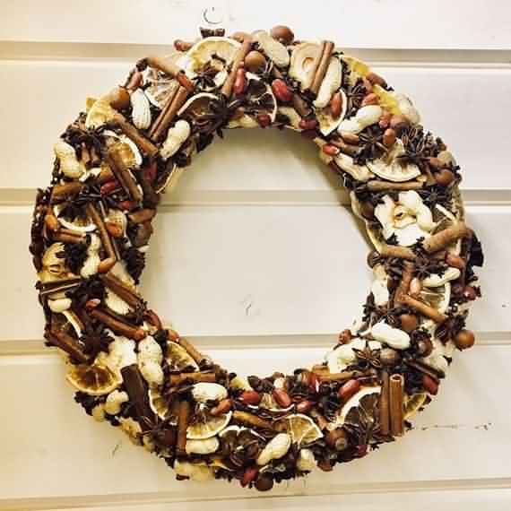 Spices & Dried Fruit Christmas Wreath, Spices & Dried Fruit , Christmas Wreath, Christmas, Wreath